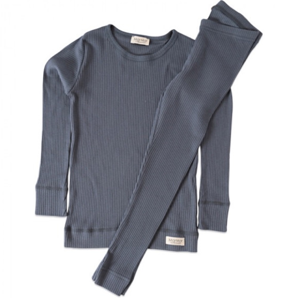 Marmar blue ribbed pajamas